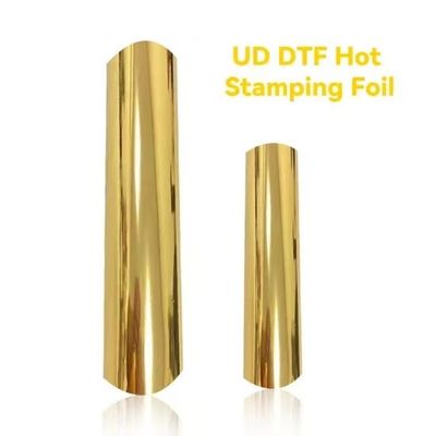 qualité  Flexible AB UV DTF Gold Film Printing Material Cold Peel Transfer Pet Film usine