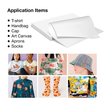 Feuille A3+ DTF Papier de transfert thermique en PET transparent Peeling à froid et à chaud Papier de transfert DTF pour toutes les imprimantes et matériaux DTF