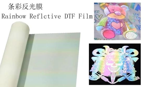 Film de transfert DTF rouleau de film de transfert DTF réfléchissant coloré pour les matériaux d'impression DTF de bureau