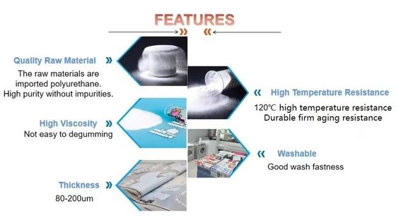 Transfert thermique textile poudre de DTF noire adhésive à fusion chaude poudre de DTF blanche