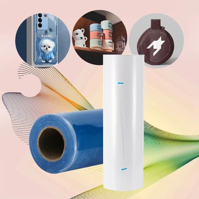 60 cm film de transfert UV blanc DTF film de transfert UV clair DTF Ab film pour étui de téléphone bouteille en bois