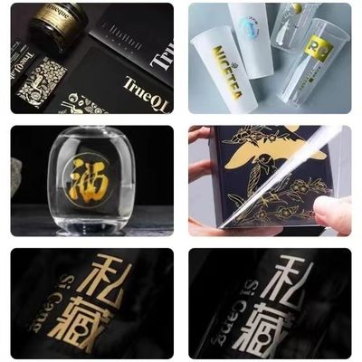 Matériau d'impression numérique UV Autocollants de transfert UV Logo Film d'imprimante DTF en papier d'or