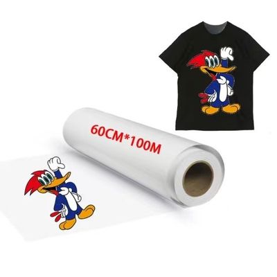 30cm*100m 75U Film pour animaux de compagnie en rouleau à double face Peel froid Peel chaud Peel chaud Film transparent 30cm pour T-shirt DTF