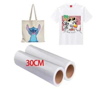 Maximisez votre potentiel d'impression avec des matériaux d'impression DTF 30cm*100m 75U Ruloir de film pour animaux de compagnie à double face peeling à froid