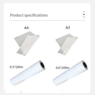 42 cm double face mat DTF film peeling à chaud rouleau 75mic DTF film d'impression pour vêtement