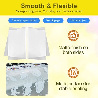 Films de transfert en PET DTF 75mic à double face mat directement sur le textile