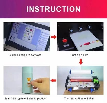 Films UV DTF pour tasses de transfert de film AB UVDTF imprimante d'autocollants