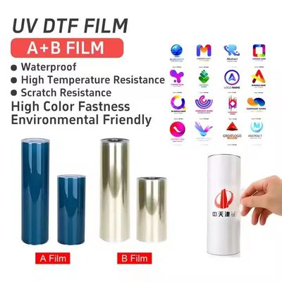 Transfert de film UV Dtf pour animaux de compagnie Ruloir de transfert de film Dtf pour animaux de compagnie A3 30 cm Film UV Dtf pour imprimante UV