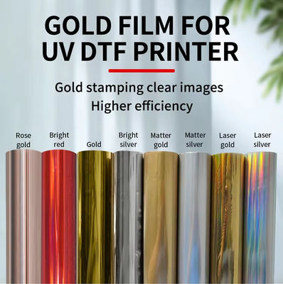 30 cm UV DTF estampage à chaud Film holographique HTV film de transfert thermique or argent pour surface dure