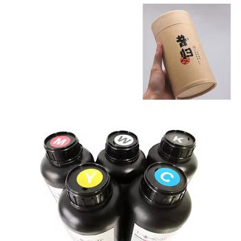 CMYKW + Vanish 500 ml LED Digital UV Curing Printing Ink Pour une impression à résolution nette