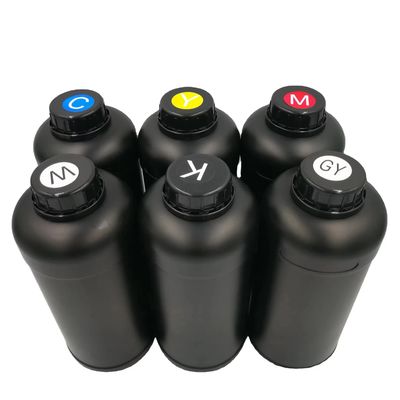 encre UV CMYK+V pour la tête d'imprimante Epson dx7/dx5/dx4 1L utilisation pour le cuir du boîtier de téléphone