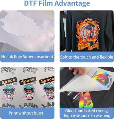 33cm*100m rouleau de film DTF double mat peeling instantané film DTF 75 microns