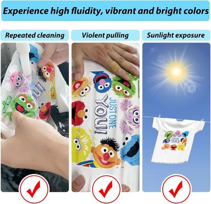 Amical pour l'environnement Tinture DTF numérique pour T-shirt Blanc ou froid Impression 100 ml