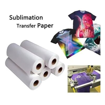 44 pouces * 100m 29 Gsm papier d'impression par sublimation respirable Pour la sous-impression de teinture