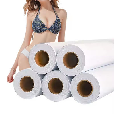 56 pouces*100m Rouleau de papier de sublimation étirable Blanc 42 grammes Pour l'impression de tissus professionnels
