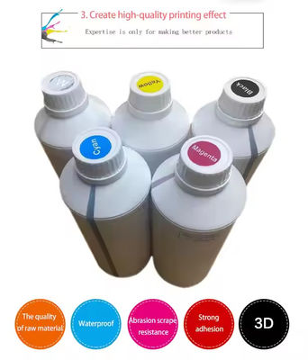 1000 ml d'encre DTF CMYK encre blanche pour T-shirt et film pour animaux de compagnie