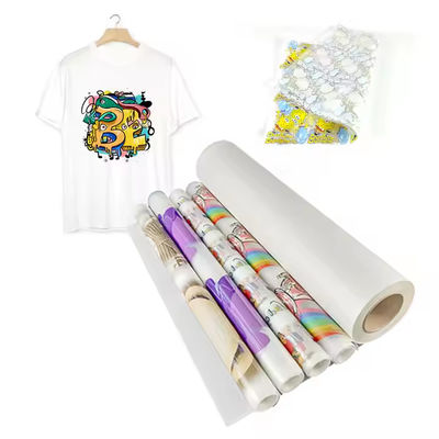 Peeling à chaud DTF PET Transfer Film 33CM x 100M Parfait pour les impressions détaillées sur mesure de vêtements avec de l'encre blanche