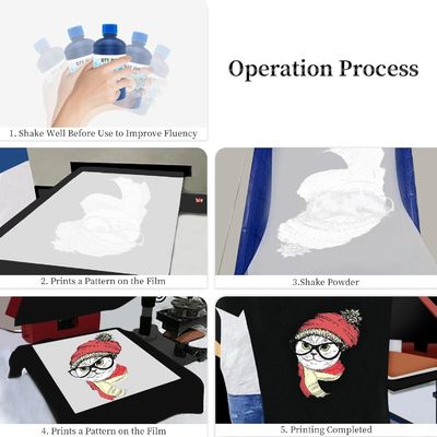 1 kg 80um blanc/noir TPU DTF poudre à fusion à chaud pour le transfert de chaleur T-shirt d'impression